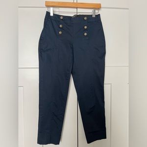 Banana Republic Navy Sloan Cropped Pants